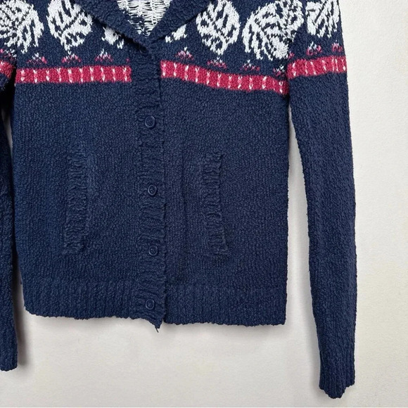 Tommy Bahama Womens  Xsmall Tropical Fair Isle Cardigan Ocean Deep - Picture 7 of 16